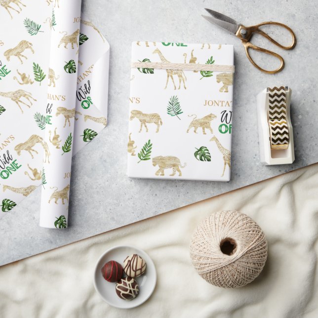 Safari Wild One 1st Birthday Wrapping Paper (Crafts)