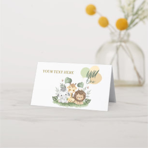 Safari Wild One Baby Foly Place Cartes !