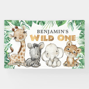 Safari Wild One Birthday Banner
