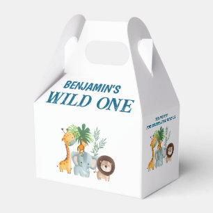 Safari Wild One Birthday  Favor Box