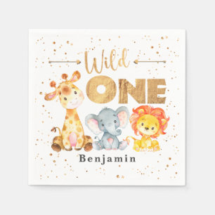 Safari Wild One Birthday Napkins