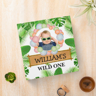 Safari Wild One Birthday PHOTO Album Binder