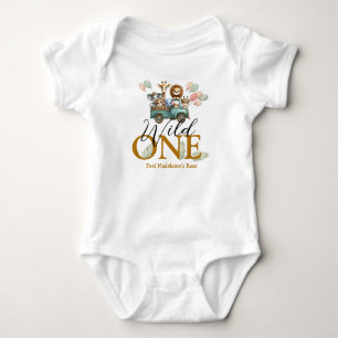 Safari Wild One First Birthday  Baby Bodysuit