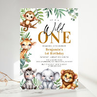 Safari Wild One | Jungle Animals 1st Birthday