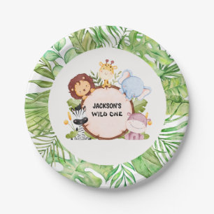 Safari Wild One  Paper Plate