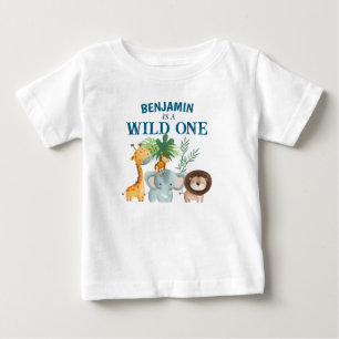 Safari Wild One shirt Baby boy