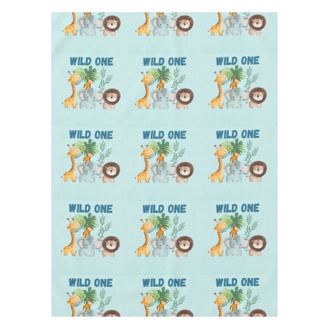 Safari Wild One  Tablecloth (Front)