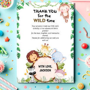 Safari Wild One Thank You Card