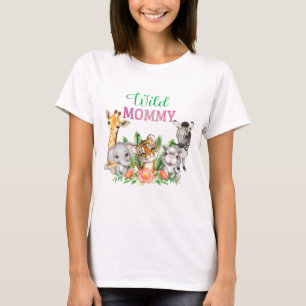 Safari Wild One Watercolor Birthday T-Shirt