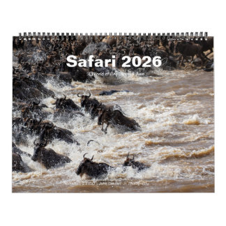 Safari Wildlife 2026 Wall Calendar (Big Five & Bey