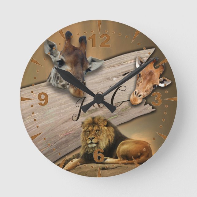 Safari Wildlife Clock (Front)