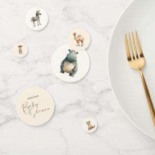 Safari Wildlife Cute Animals Baby Shower Confetti