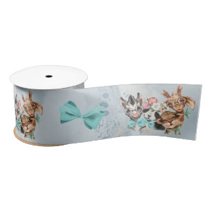 Safari wildone baby shower Junlge Ribbon Satin Ribbon
