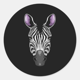 Safari Zebra Costume For Men Women Kids Africa Zeb Classic Round Sticker
