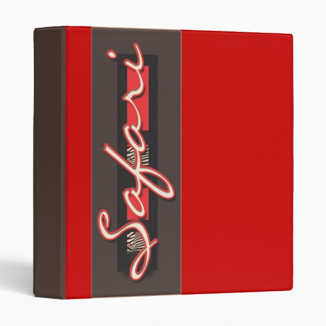 Safari zebra design binders & files (Front/Spine)