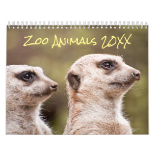Safari Zoo Animals Photography Calendar