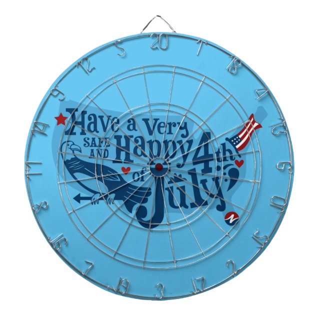 Safe And Happy 4th Of July Dartboard (Front)