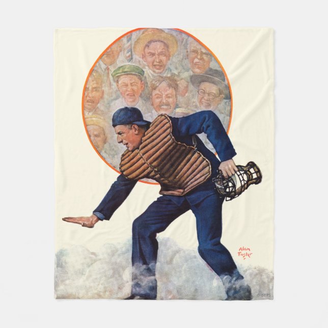 Safe at the Plate Fleece Blanket (Front)