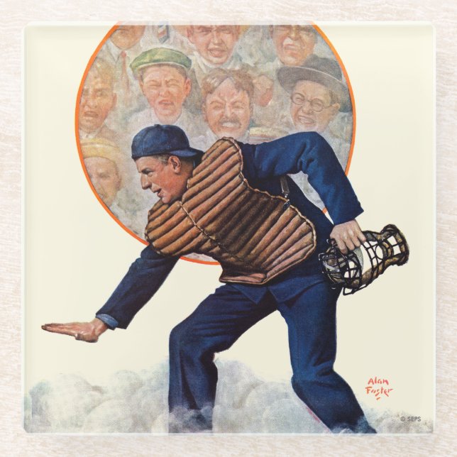 Safe at the Plate Glass Coaster (Front)