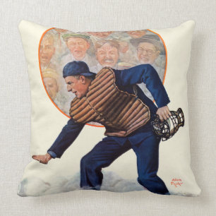 Safe at the Plate Throw Pillow