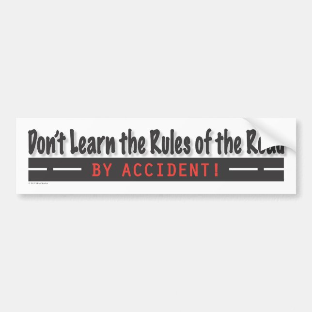 Safe Driving Bumpersticker Bumper Sticker (Front)