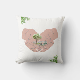 Safe hands throw pillow