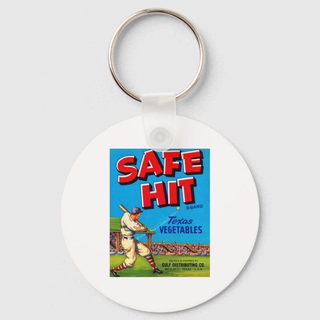 Safe Hit Texas Vegatables Keychain (Front)