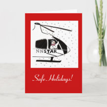 Safe Holidays Snowman and Helicopter