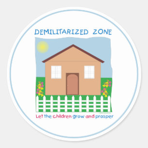 Safe House Demilitarized Zone Children Peace DMZ Classic Round Sticker