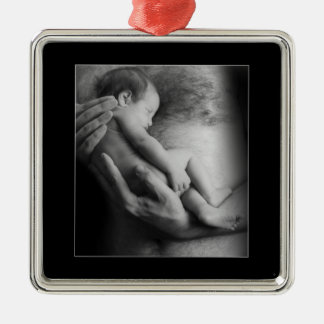 Safe In Daddy's Arms Metal Ornament