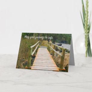 safe journey, scene, bridge, new changes card