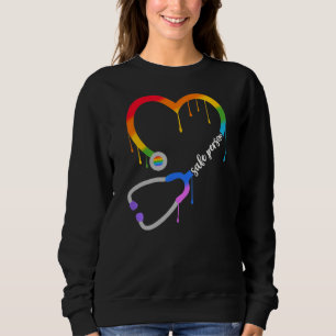 Safe Person Heart Stethoscope Nurse CNA Doctor Sweatshirt