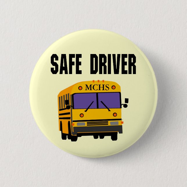 Safe School Bus Driver Button (Front)