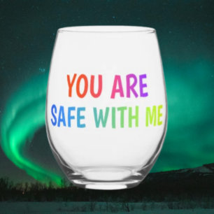 Safe Sip – You Are Safe With Me Stemless Wine Glass