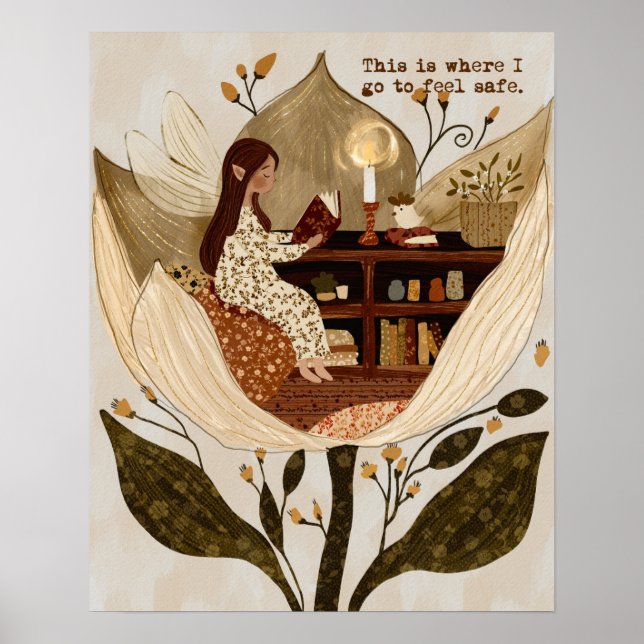 Safe Space Cottagecore Wall Art (Front)