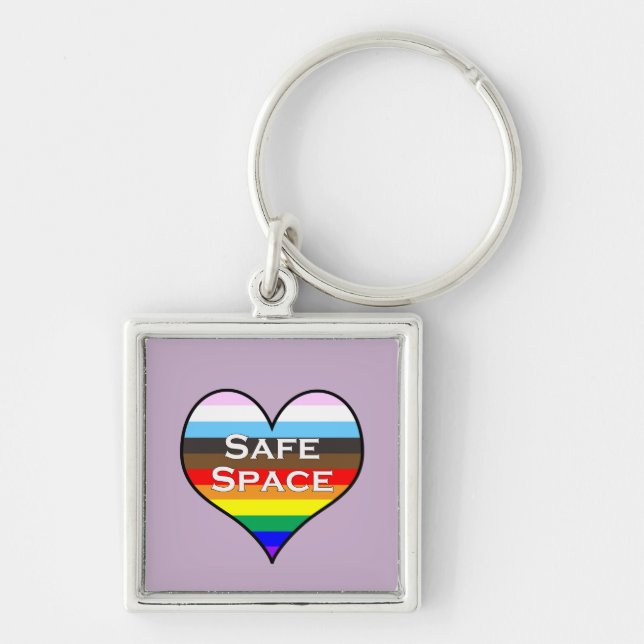 Safe Space Heart Keychain (Front)