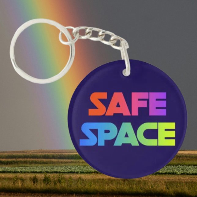 Safe Space Pride Keychain (Creator Uploaded)
