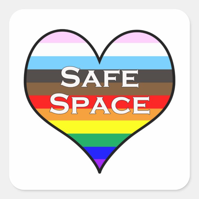 Safe Space Square Sticker (Front)