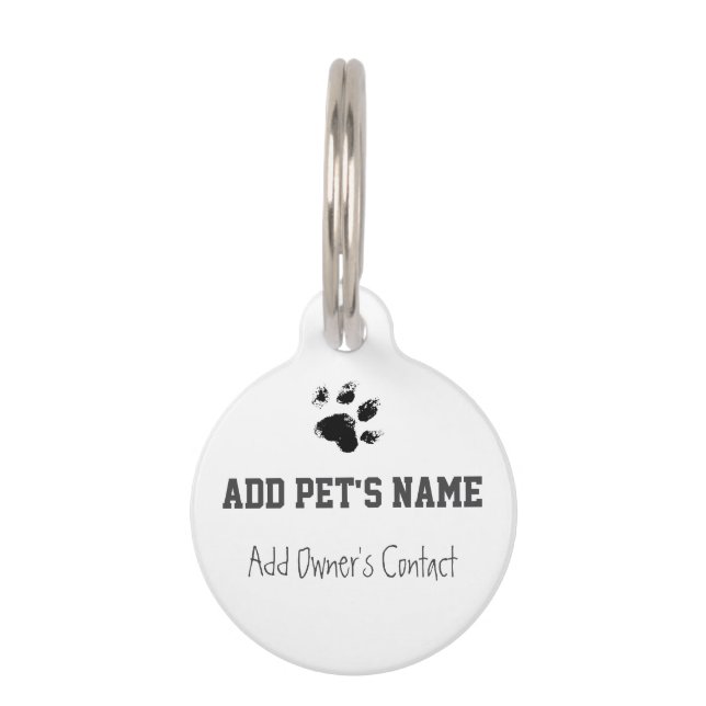 Safe & Stylish: Personalized Cat Photo Pet ID Tag (Back)