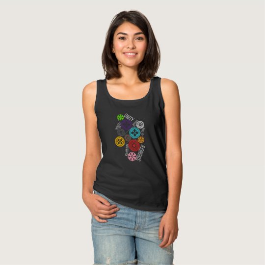 Safe With Me Cogs Women's Basic Dark Tank Top