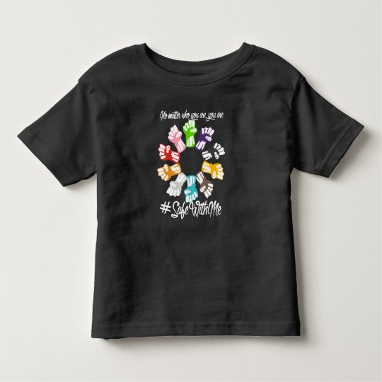 Safe With Me Fists Toddler Dark Jersey T-Shirt