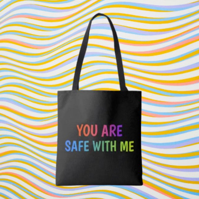 Safe With Me – Pride Ally Tote Bag (Creator Uploaded)