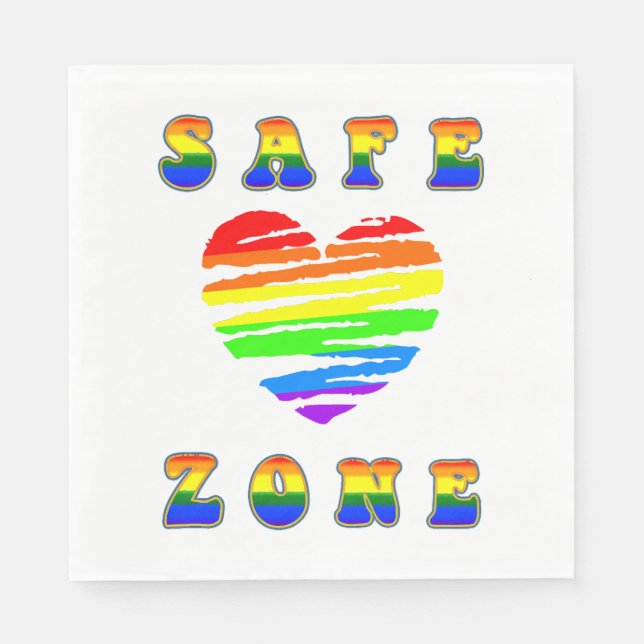 Safe Zone LGBTQ+ Napkin (Front)