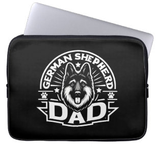 Safeguarding German Shepherd Dog Dad Proud Journey Laptop Sleeve