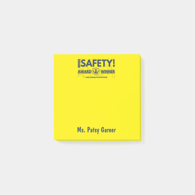 Safety Award Note (Front)