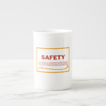 Safety Awareness Red Text Yellow Border Safety