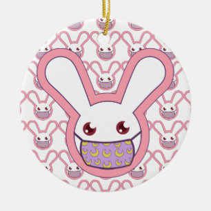 Safety Bunny Ceramic Ornament