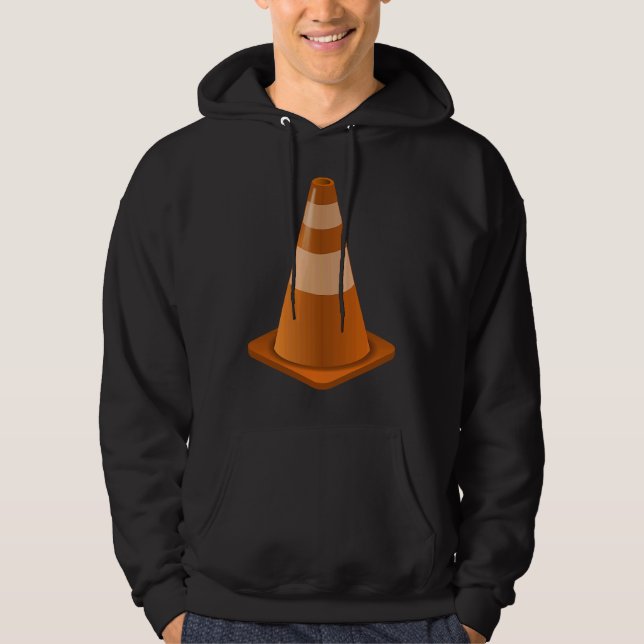 Safety Cone Construction Worker Traffic Cone Costu Hoodie (Front)