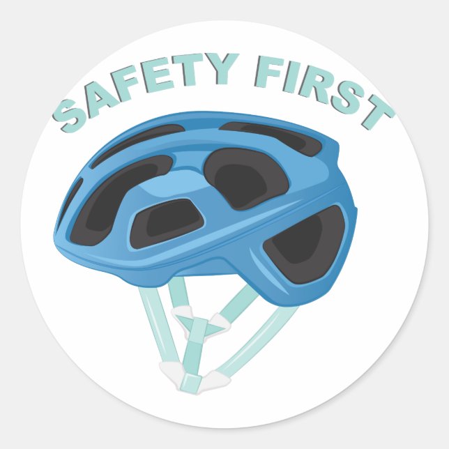 Safety First Classic Round Sticker (Front)