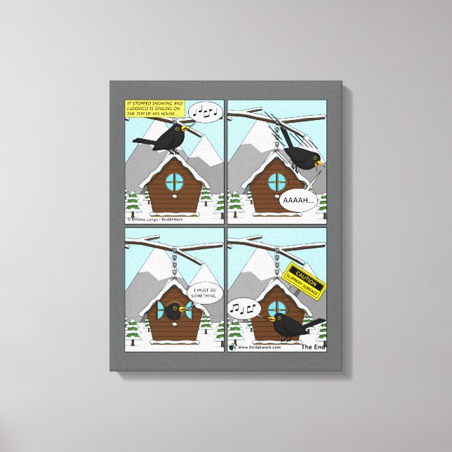 Safety First Comic Canvas Print (Front)